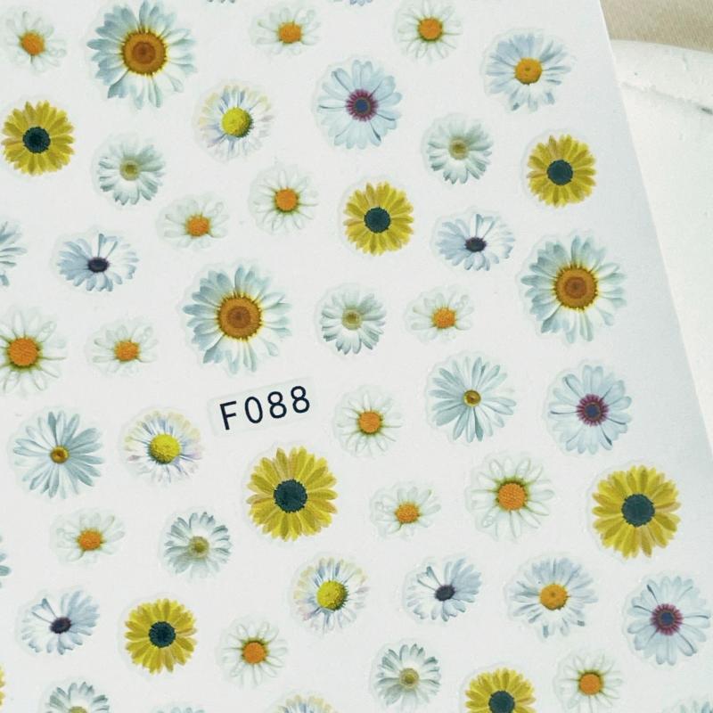 Daisy Nail Art Sticker Decals For Women And Girls Self adhesive Sticker