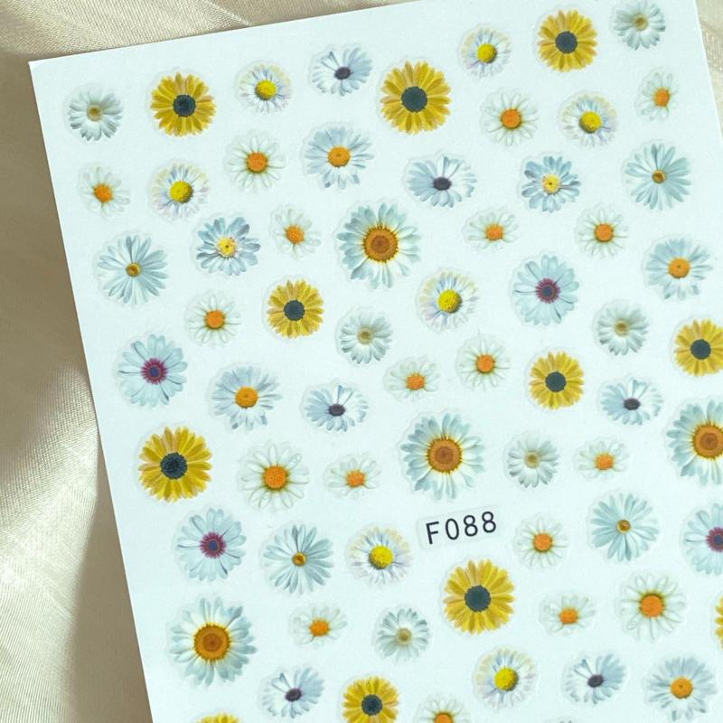 Daisy Nail Art Sticker Decals For Women And Girls Self adhesive Sticker