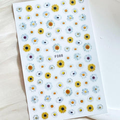 Daisy Nail Art Sticker Decals For Women And Girls Self adhesive Sticker