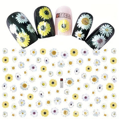 Daisy Nail Art Sticker Decals For Women And Girls Self adhesive Sticker