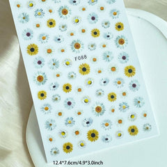 Daisy Nail Art Sticker Decals For Women And Girls Self adhesive Sticker
