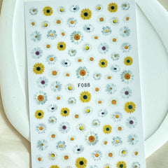Daisy Nail Art Sticker Decals For Women And Girls Self adhesive Sticker