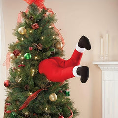Plush Santa Elf Legs Door Decoration