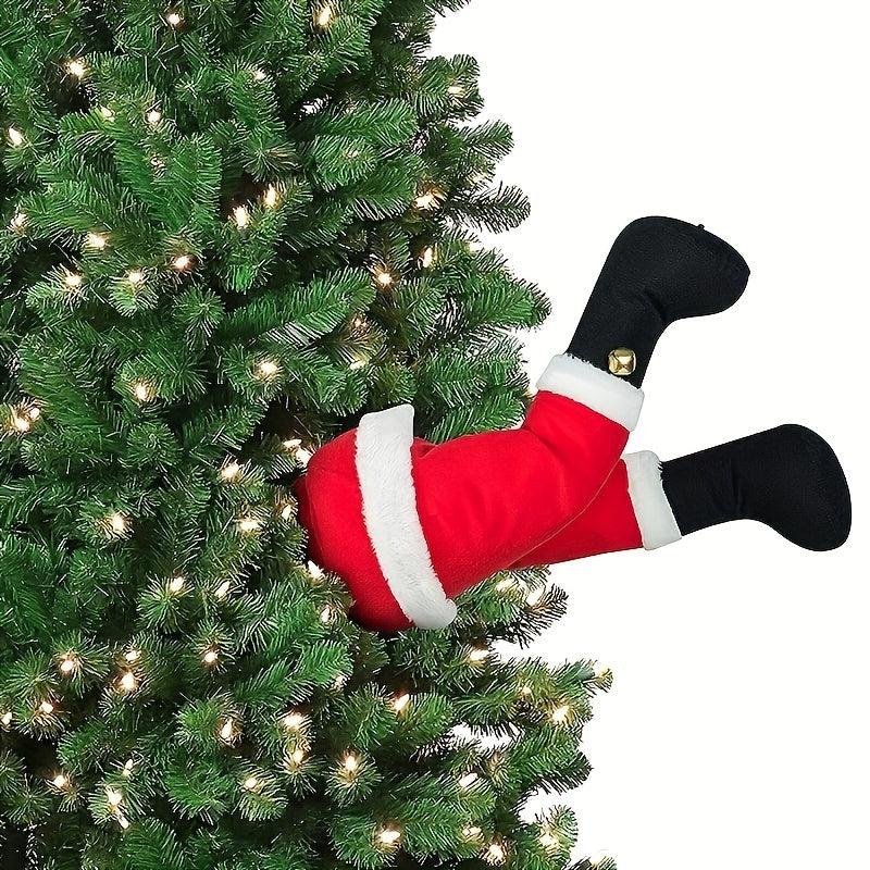 Plush Santa Elf Legs Door Decoration
