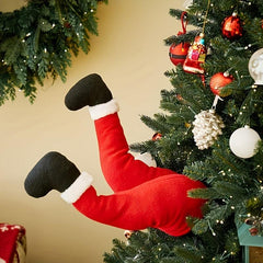 Plush Santa Elf Legs Door Decoration