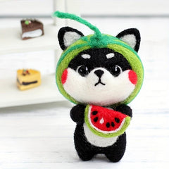Wool Felt Shiba Doll DIY Craft Kit