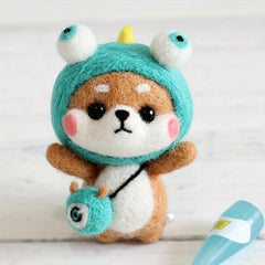Wool Felt Shiba Doll DIY Craft Kit