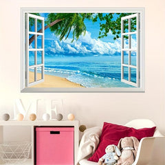 3D Landscape Wall Sticker Self-adhesive for Bedroom Living Room Wall