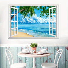3D Landscape Wall Sticker Self-adhesive for Bedroom Living Room Wall