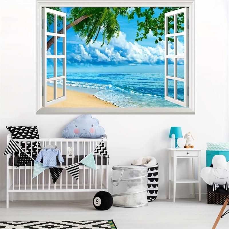 3D Landscape Wall Sticker Self-adhesive for Bedroom Living Room Wall