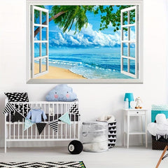 3D Landscape Wall Sticker Self-adhesive for Bedroom Living Room Wall