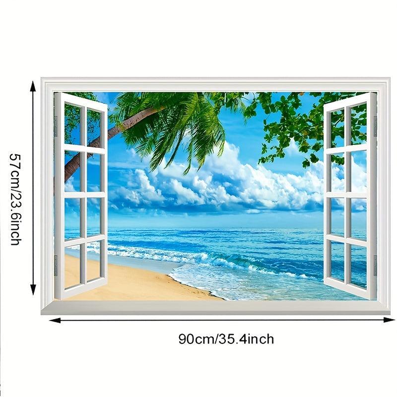3D Landscape Wall Sticker Self-adhesive for Bedroom Living Room Wall