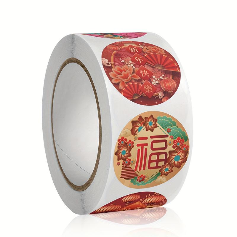 500PCS Chinese Festive Year's Spring Stickers Red Envelope S