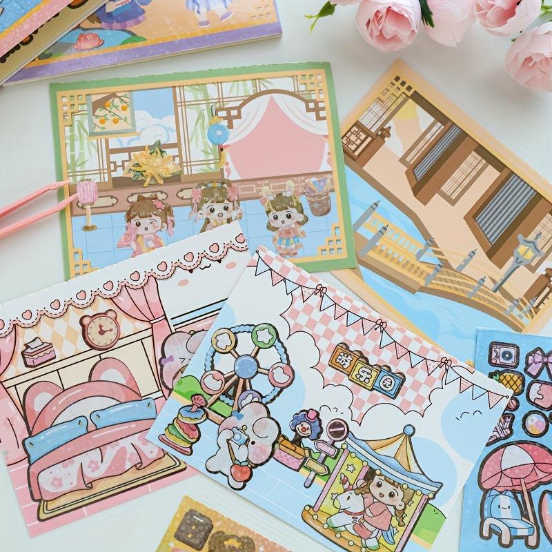 Lizijun 3D Dress up Foam Stickers - Cartoon Characters