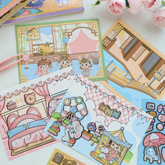 Lizijun 3D Dress up Foam Stickers - Cartoon Characters