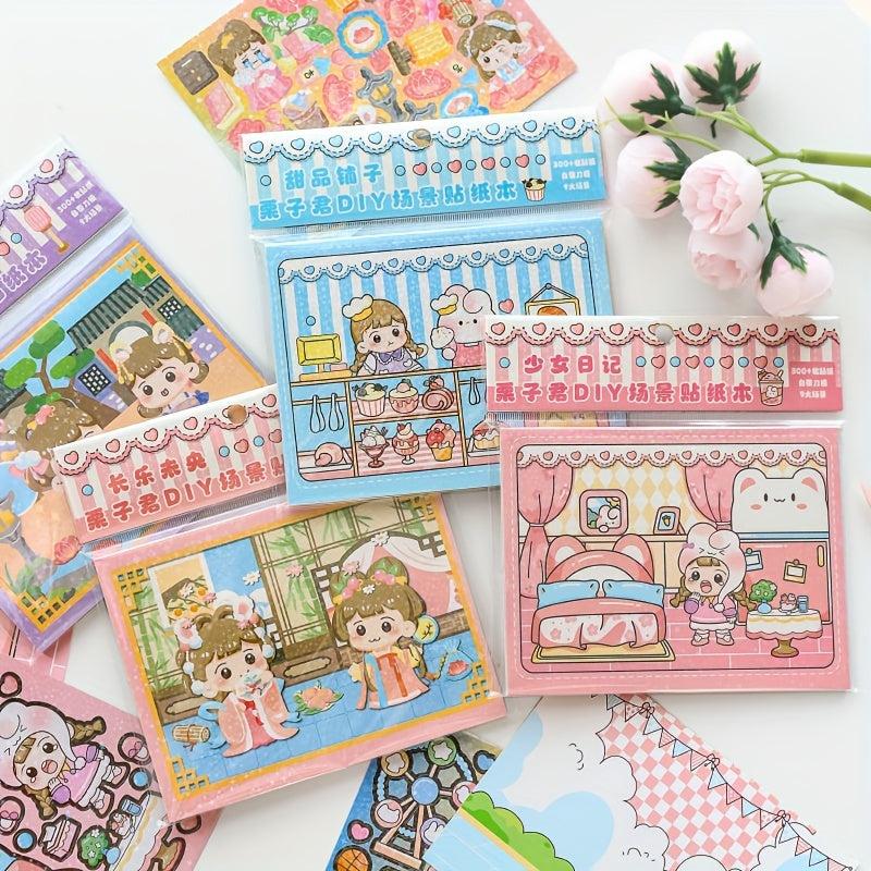 Lizijun 3D Dress up Foam Stickers - Cartoon Characters