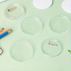 Acrylic Buttons Badges Transparent Pins Badges Set for DIY Crafts