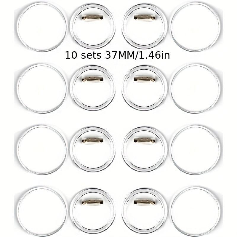 Acrylic Buttons Badges Transparent Pins Badges Set for DIY Crafts