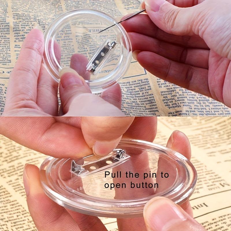 Acrylic Buttons Badges Transparent Pins Badges Set for DIY Crafts