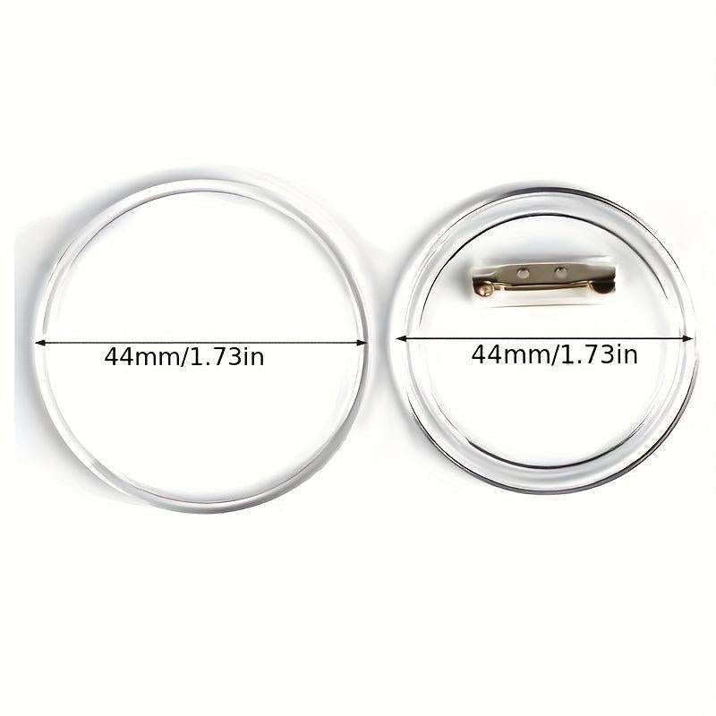 Acrylic Buttons Badges Transparent Pins Badges Set for DIY Crafts