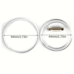 Acrylic Buttons Badges Transparent Pins Badges Set for DIY Crafts