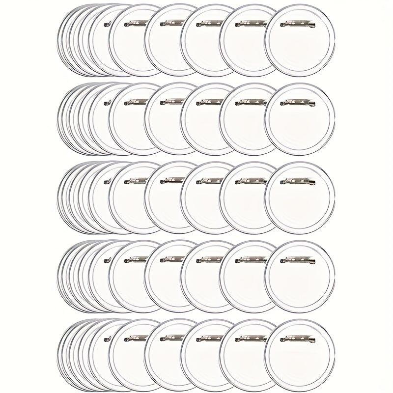 Acrylic Buttons Badges Transparent Pins Badges Set for DIY Crafts