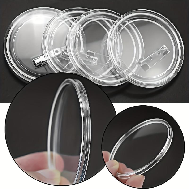 Acrylic Buttons Badges Transparent Pins Badges Set for DIY Crafts