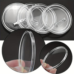 Acrylic Buttons Badges Transparent Pins Badges Set for DIY Crafts
