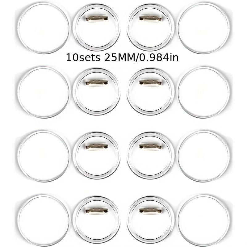 Acrylic Buttons Badges Transparent Pins Badges Set for DIY Crafts