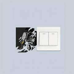 1pc Elephant Switch Plastic Decorative Sticker