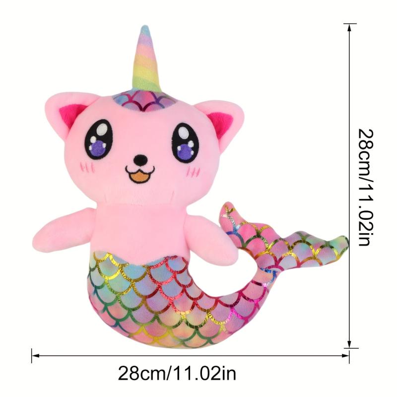 Mermaid Cat Plush Toy Soft Stuffed Animal