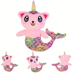Mermaid Cat Plush Toy Soft Stuffed Animal