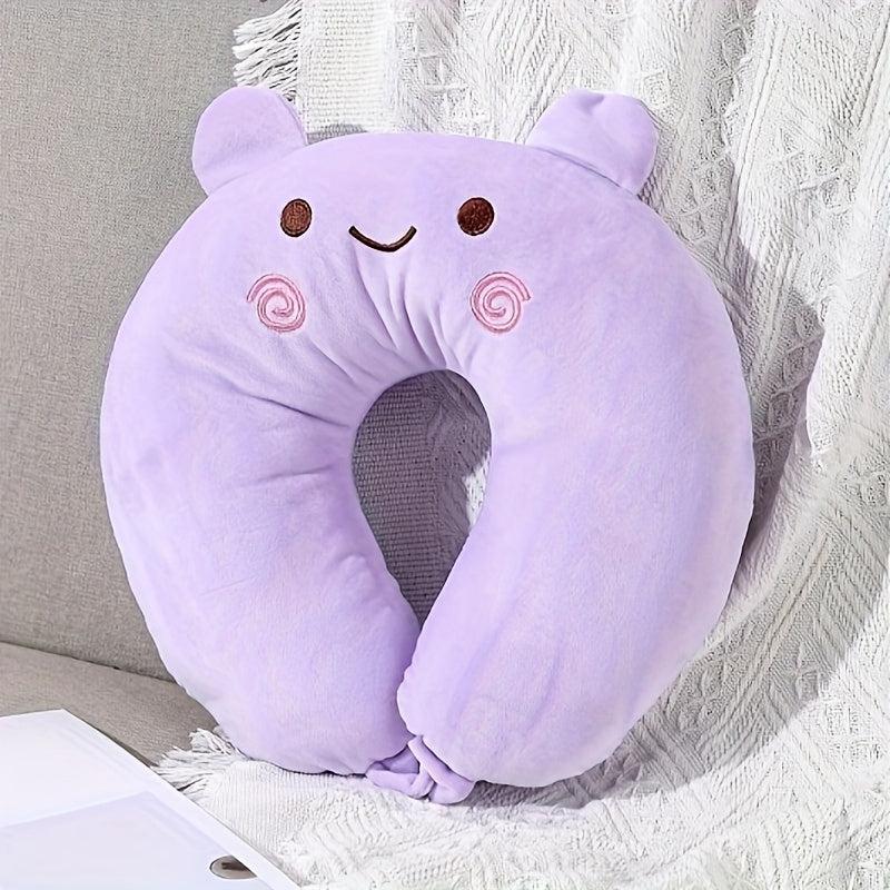 1pc Cartoon Animal Travel U-shaped Pillow Rest Neck Nap Slow Rebound
