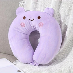 1pc Cartoon Animal Travel U-shaped Pillow Rest Neck Nap Slow Rebound