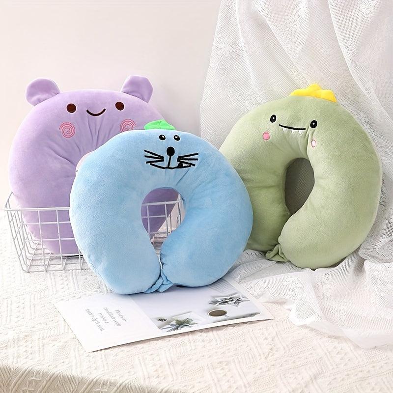 1pc Cartoon Animal Travel U-shaped Pillow Rest Neck Nap Slow Rebound