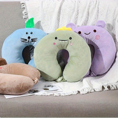 1pc Cartoon Animal Travel U-shaped Pillow Rest Neck Nap Slow Rebound