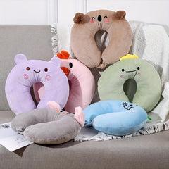 1pc Cartoon Animal Travel U-shaped Pillow Rest Neck Nap Slow Rebound