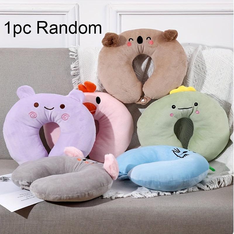1pc Cartoon Animal Travel U-shaped Pillow Rest Neck Nap Slow Rebound
