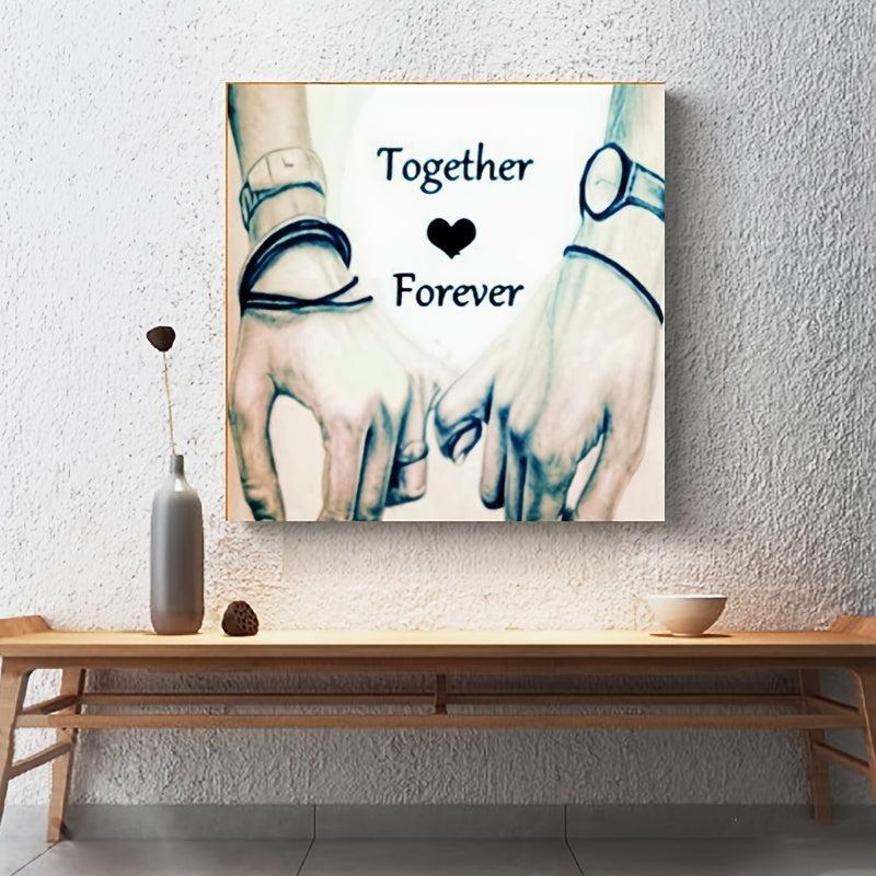 5D Diamond Painting Kit Full Diamond Couple Holding Hands Art Painting