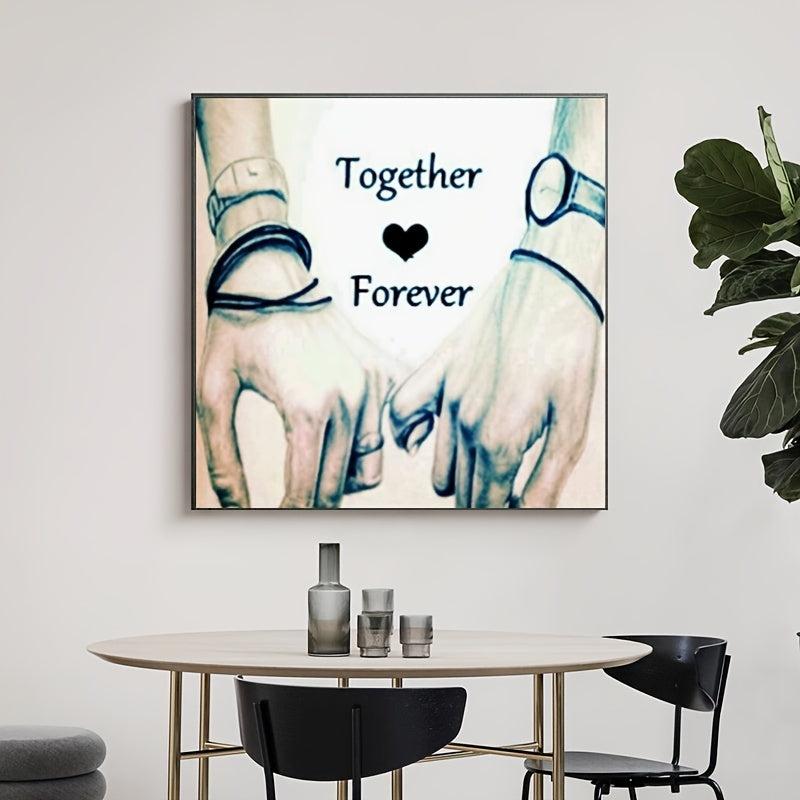 5D Diamond Painting Kit Full Diamond Couple Holding Hands Art Painting