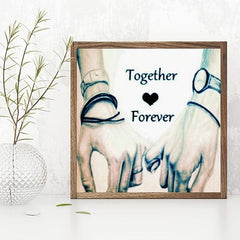 5D Diamond Painting Kit Full Diamond Couple Holding Hands Art Painting