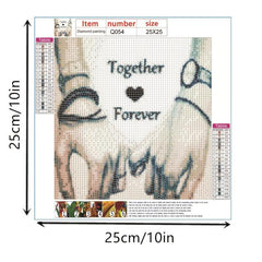 5D Diamond Painting Kit Full Diamond Couple Holding Hands Art Painting