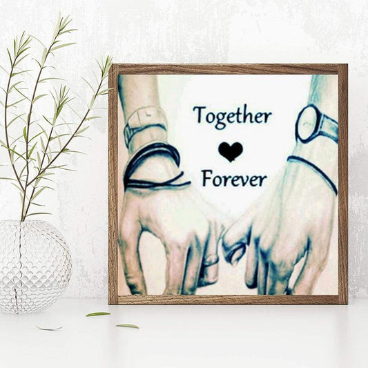 5D Diamond Painting Kit Full Diamond Couple Holding Hands Art Painting