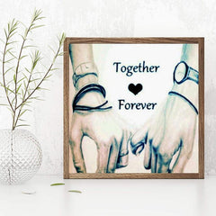 5D Diamond Painting Kit Full Diamond Couple Holding Hands Art Painting