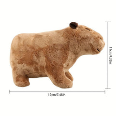 19cm Capybara Plush Doll - Soft Rodent Cartoon Toy, Emulational Ornament