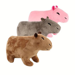 19cm Capybara Plush Doll - Soft Rodent Cartoon Toy, Emulational Ornament