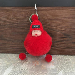 Keychain Plush Doll Women's Bag Pendant Car Keychain Plush Toy Christmas Gift