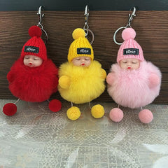 Keychain Plush Doll Women's Bag Pendant Car Keychain Plush Toy Christmas Gift