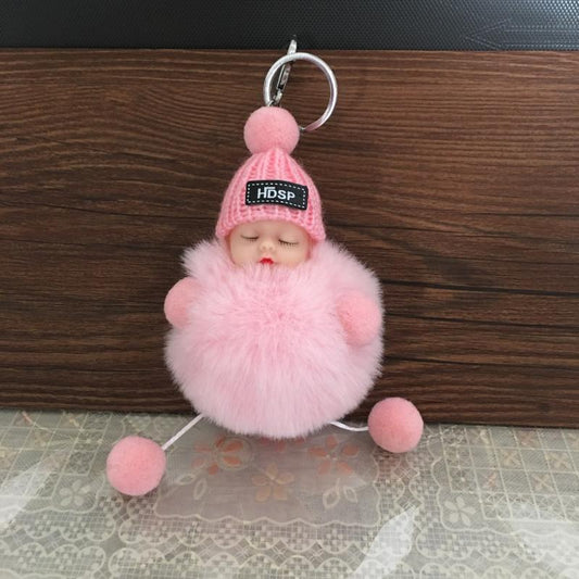 Keychain Plush Doll Women's Bag Pendant Car Keychain Plush Toy Christmas Gift