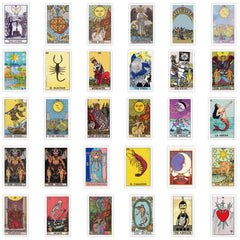 60 Tarot Cards Stickers Car Motorcycle Notebook Waterproof